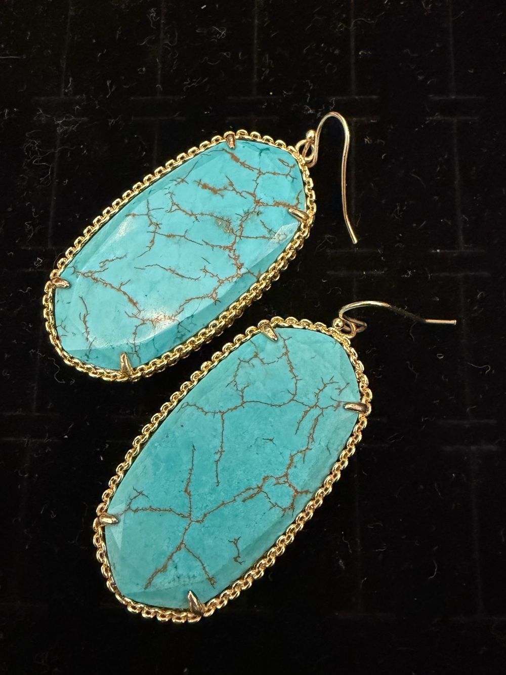 Kendra Scott gold Turquoise Danielle Drop Earrings